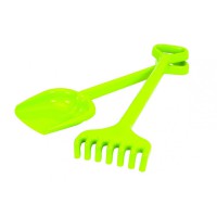 Іграшкова Лопатка з грабельками "Гулівер" 1424TXK, довжина 50 см Зелений
