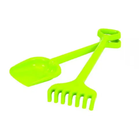Іграшкова Лопатка з грабельками "Гулівер" 1424TXK, довжина 50 см Зелений