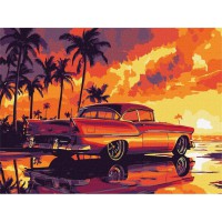 Картина за номерами "Ретро захід сонця" ©art_selena_ua KHO6389, 30х40 см