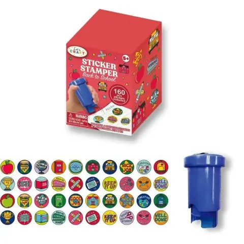 Штамп із наліпками "Back to school" Lets Craft SSP001 в асортименті