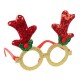 Окуляри новорічні "Оленячі ріжкит" 2519-SP(Red) розмір 13 см
