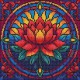 Алмазна мозаїка "Вітраж. Лотос" ©art_selena_ua AMO8330, 30х30 см