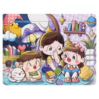 Дитячий дерев'яний пазл-вкладиш "Веселі історії" MD 1343-3, 12 елементів