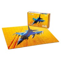 Фігурний дерев'яний пазл A3 "F16 Fighting Falcon" PuzA3-02023, 176 елементів