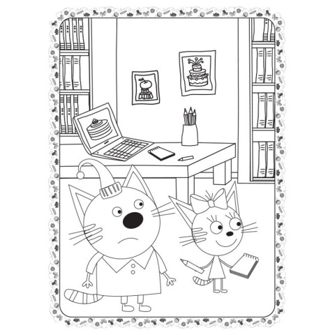 Розмальовка для дітей Три кота "Кіношедевр" 1163012 кольоровий штрих