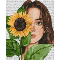 Картина за номерами "Барвиста поезія: Соняшник" ©art_selena_ua KHO8632, 40x50 см