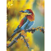 Алмазна мозаїка "Пташка" DM3004 з мольбертом 17x22.5 см