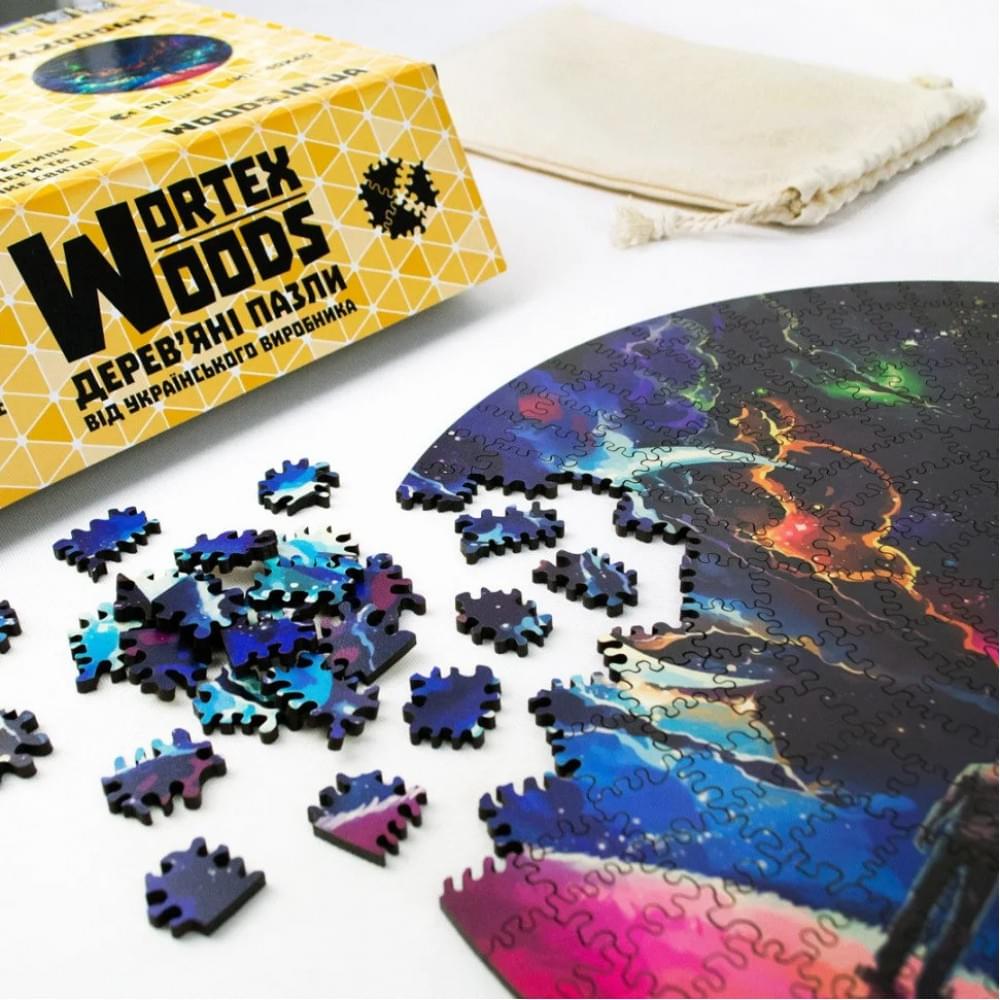 Дерев'яний пазл "Місяць" Wortex Woods PZL20004, 30х30 см