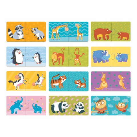 Дитячий пазл Мама і Малюк DoDo 300150, 12 пазлів по 2 елементи