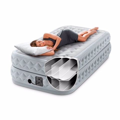 Надувне ліжко Intex 64488 (99х191х51 см) із вбудованим насосом