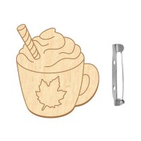 Заготовка брошки для розфарбовування "Латте з маршмеллоу" FDZB-096