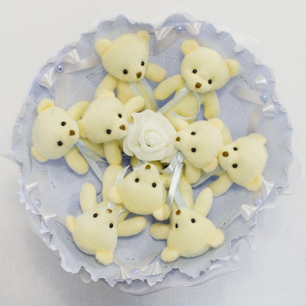 Букет з іграшок Ведмедики блакитний 5350IT з 9ю іграшками