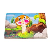 Дитячий дерев'яний пазл Білий грибочок Арт-10024, 20 елементів