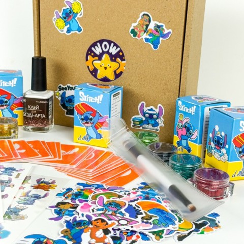 Набір для біо-тату "Wow Box Стіч " від Fresh Tattoo wow-box-stich-5 для 5 дітей