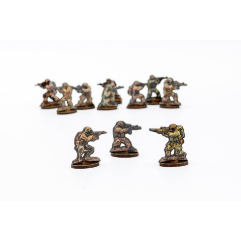 Набір дерев'яних фігурок "Солдатики" Puz-22933, 15 фігурок