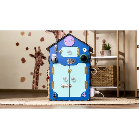 Розвиваюча іграшка Бізікуб "Будинок" TG200222 блакитний, 55х30х30 см