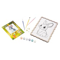 Картина по номерах "Кролик" Puz-22944 формат А4 пензлик, фарби, кріплення для стіни