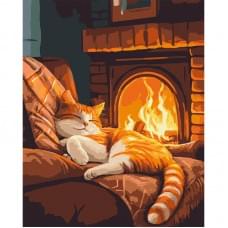 Картина за номерами "Тепло та муркотіння" Brushme BS54360, 40х50 см