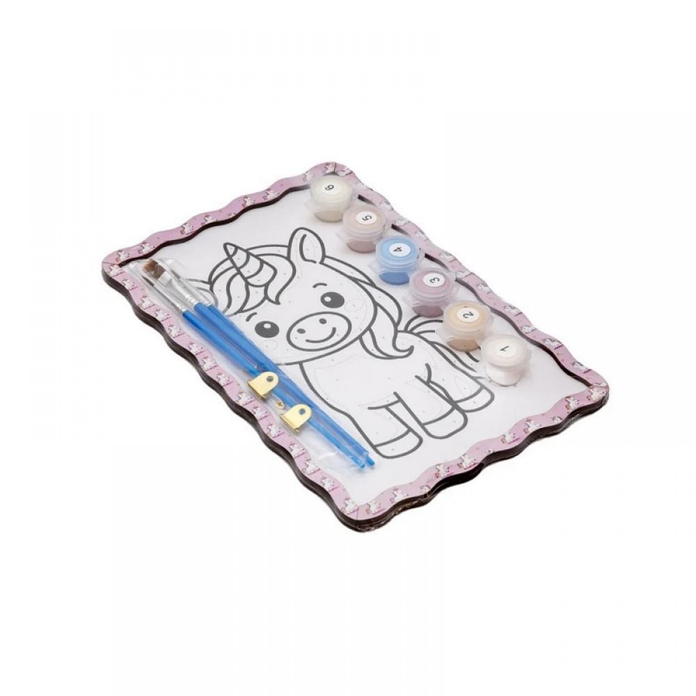 Дитячий набір для розпису по дереву "Єдиноріг" Puz-22981 формат А5