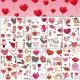 Набір тимчасових тату "Любов № 1" Love-tattoo-mini-set-1-10, 12 х 7 см 10 шт