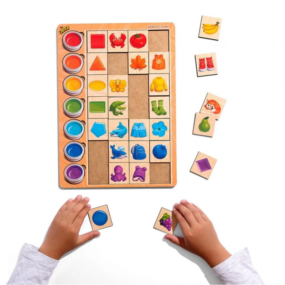 Дерев'яний пазл-вкладиш "Асоціації кольори" (ПСД268) PSD268