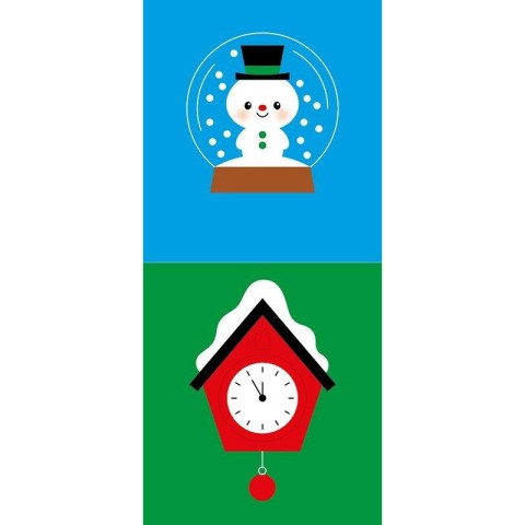 Мозаїка з наліпок для малюків "Санта" 166068, 8 сторінок