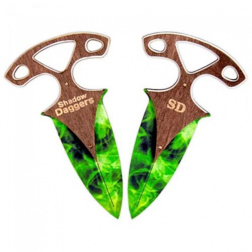 Комплект сувенірних ножів дерев'яних "Тичковий смарагд" DAG-E