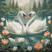 Алмазна мозаїка "Лебедина вірність" AMO7964 40х40см