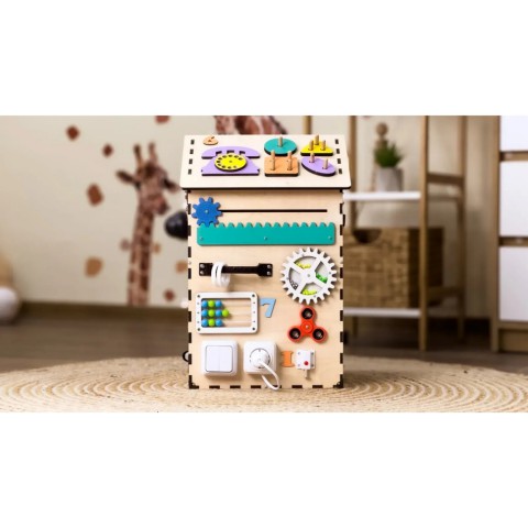 Розвиваюча іграшка Бізікуб "Будинок" TG200333 натуральний, 55х30 см