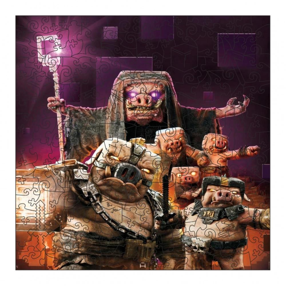 Фігурний пазл з дерева "Майнкрафт" PZ005-A3C-AC 180-250 деталей, розмір А3, картонна коробка