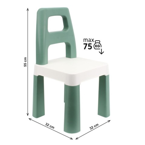Дитячий стілець "Kids Chair" 0181TXK зелений, до 75 кг