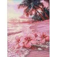 Алмазна мозаїка "Рожевий пляж" ©art_selena_ua AMO8222, 30х40 см