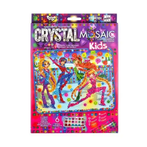 Набір креативної творчості "Kids Crystal Mosaic" CRMk-01-02, 6 форм елементів