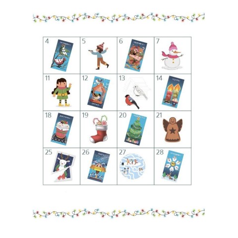 Адвент із саморобками та завданнями 4-6 років АДВ009, 15 шаблонів