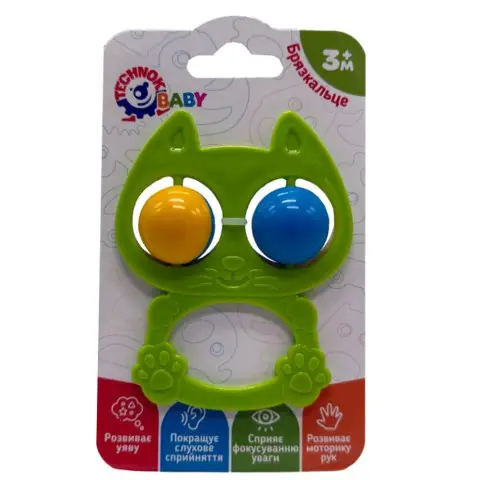 Дитяче брязкальце "Котик" 9338TXK-8 зелений