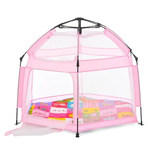 Дитячий манеж MR 1512 Powder Pink 146×127×110 см