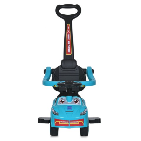 Дитяча каталка-толокар M 5763L-15 синій, з батьківською ручкою