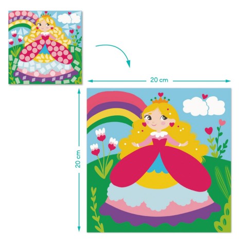 Дитячий набір для творчості мозаїка "Принцеси" 300897 зі стікерами