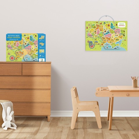 Розвиваюча гра "Магнітна мапа України" 200268 30 магнітних елементів