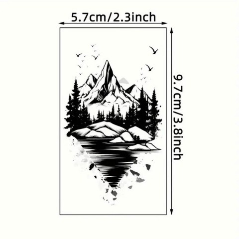 Набір дитячих тимчасових тату "Чорні міні №3" black-tattoo-mini-set-3-3, 30 штук по 9,5*5,5 см