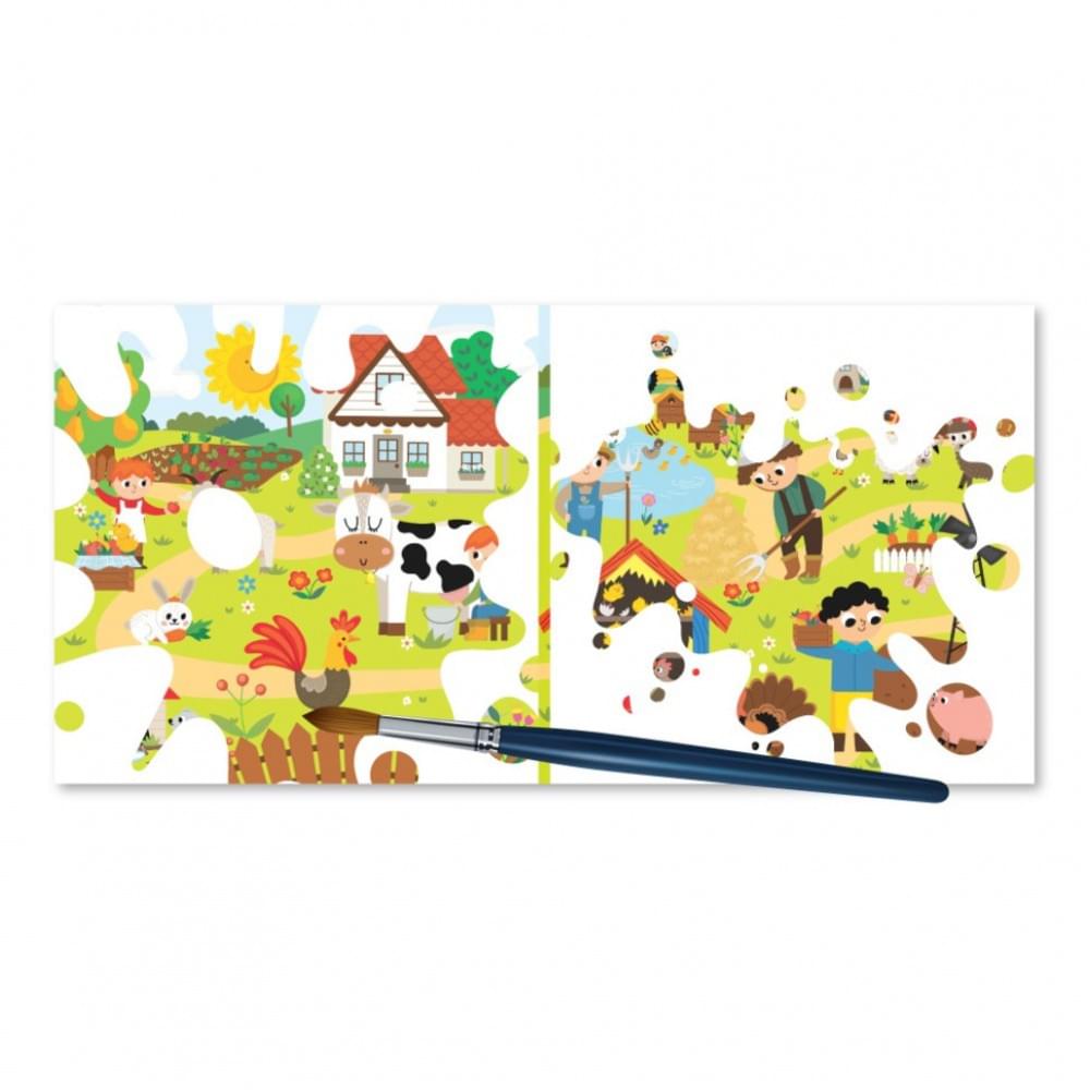 Дитяча книжечка водна розмальовка "У селі" РМ-92-03, 10 сторінок