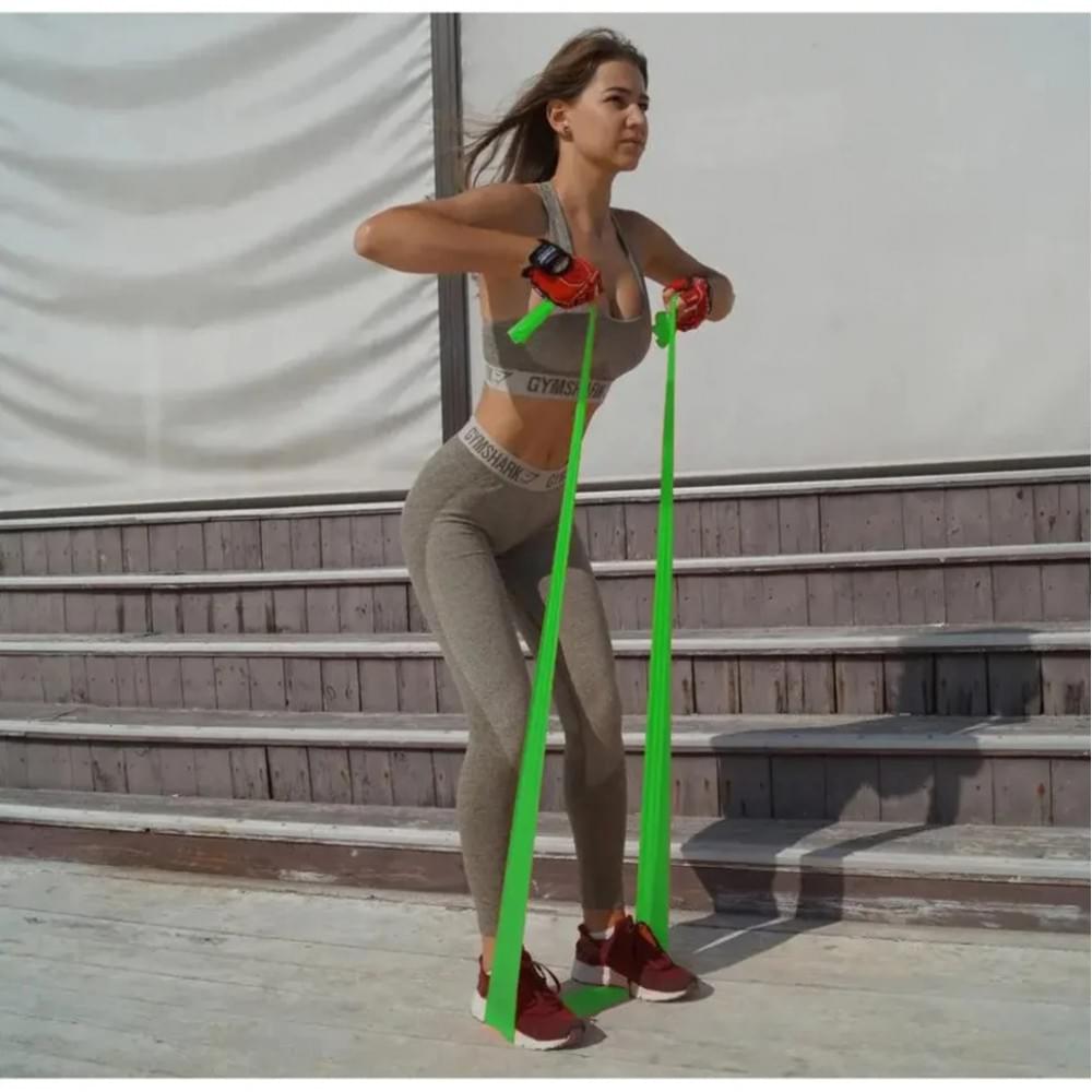 Стрічка еспандер PowerPlay PP_4112_Green_Medium зелений, на 9 кг