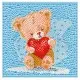 Алмазна мозаїка "Ведмедик Тедді" DM5003 з рамкою 15х15 см