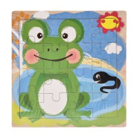 Дерев'яний пазл-вкладиш Жабка 73260-3, 16 деталей