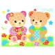 Дитяча мозаїка за номерами "Ведмежата" 13-126-5 різнокольорові камінчики