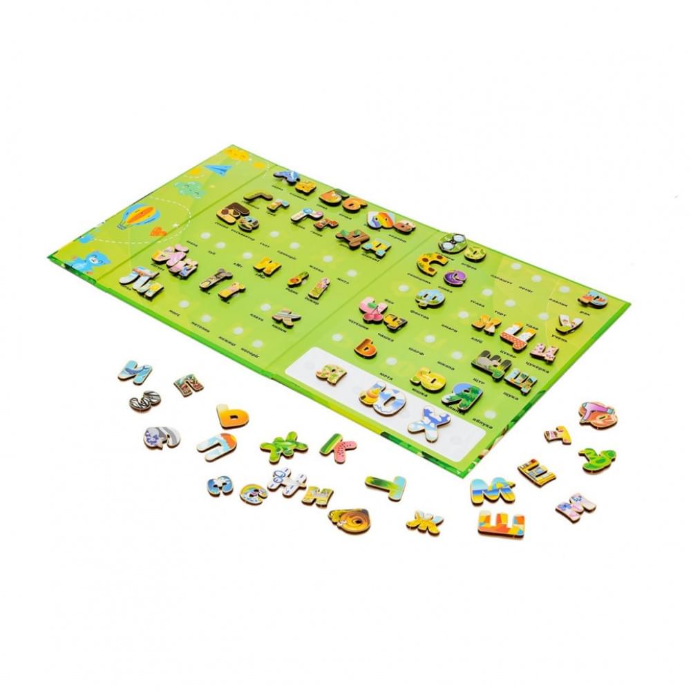 Розвиваючий дитячий "Алфавіт на липучках" Puz-26919, 66 букв