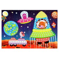 Дитяча мозаїка за номерами "Космос" 13-127-12 різнокольорові камінчики