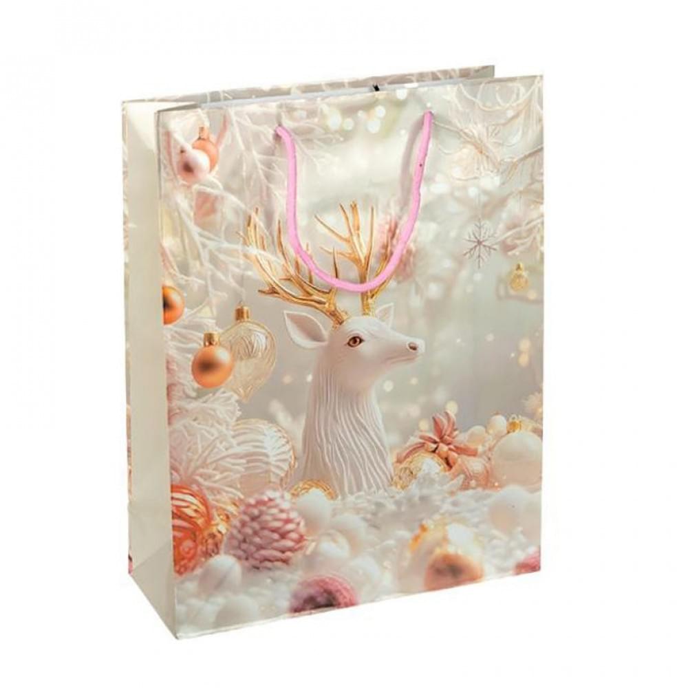 Пакет подарунковий "Новий Рік" 2580-3 розмір 18х21,5х8 см