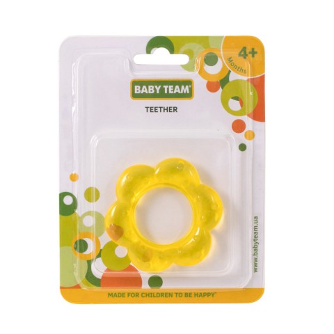 Прорізувач силіконовий 4005_жовта_квіточка