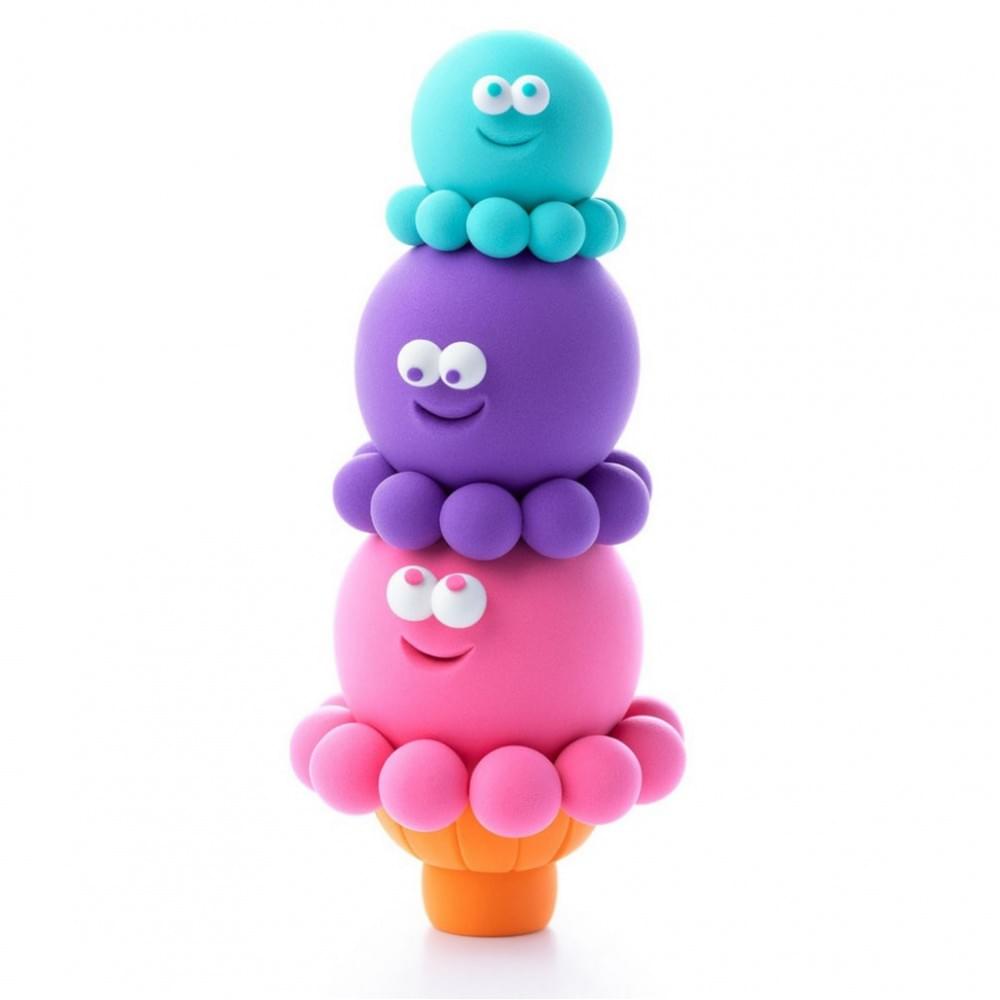 Набір пластиліну "Файні морозивка: Кульконавти" ЛІПАКА 30143-UA01 самостійно твердіє